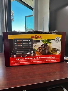 Mr Bar B Q 02136X PD Forged 5-Piece Set in Wood Carrying Case - Picture 1 of 6