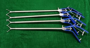 4pc Laparoscopic Tenaculum Forceps 10mmx330mm Double Action Reusable Instruments - Picture 1 of 12