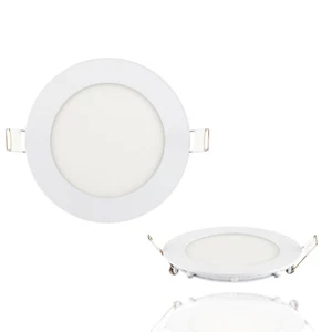 6 Vatios LED Panel Foco Empotrable Redondo 270 Luz Ø 10.5cm Plano Liso - Imagen 1 de 3