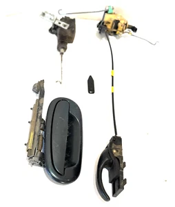 1997-2003 Ford F150 CREW CAB DRIVER REAR LEFT DOOR LOCK & HANDLE PIECES SET - Picture 1 of 10