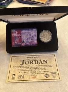 Michael Jordan Highland Mint Last Shot Silver Coin Motion Card Set W/ COA - Picture 1 of 5