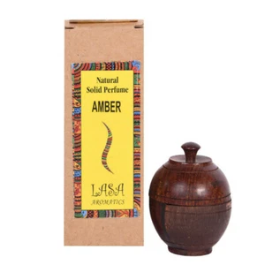 Perfume sólido natural Lasa fragancia de larga duración en tarro de madera para hombre y mujer - Imagen 1 de 5