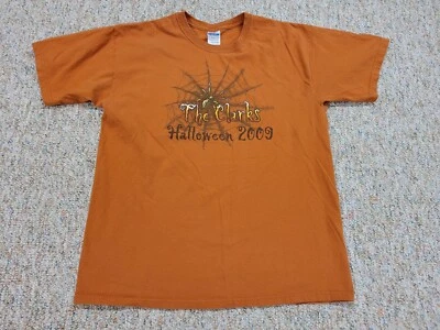 Camisa The Clarks Para Hombres Grande Naranja Halloween Pittsburgh Rock Band Gira Música Foto 1 de 4