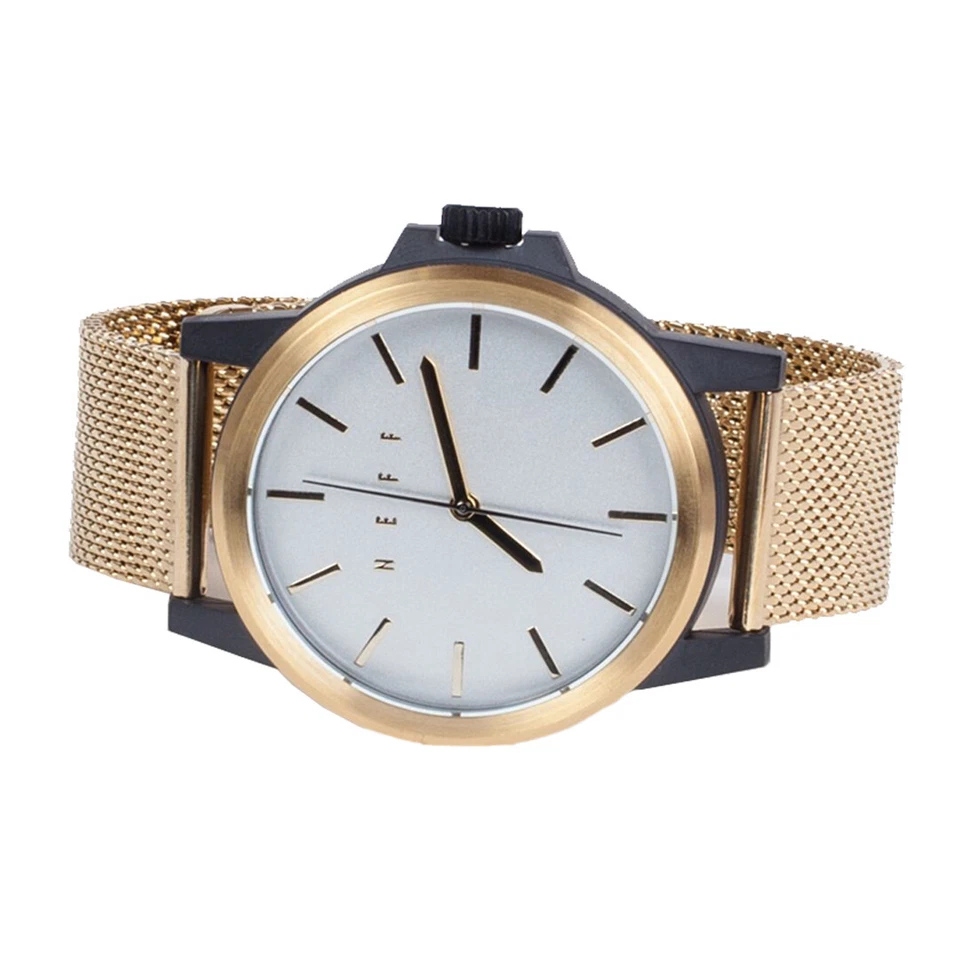 Reloj Neff "Carbine Mesh" (Dorado/Negro/Blanco) Hombre 22MM Resistente al Agua Foto 1 de 1