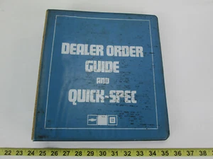 Vintage Chevy GM General Motors Dealer Order Guide and Quick-Spec Book Binder - Picture 1 of 11