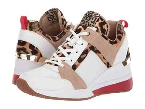Michael Kors GEORGIE LEOPARDENMUSTER MK LOGO ROT KEILABSATZ SNEAKER 10 I LOVE SCHUHE - Bild 1 von 7