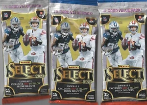2023 Panini Select Football NFL Trading Cards 3x Sealed Fat Packs 45 Cards Total - Picture 1 of 2