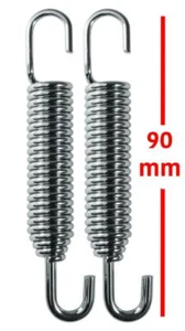 90mm Stainless Steel Swivel End Exhaust Springs X 2 (PAIR) KTM, CRF, YZ, KX, RM - Picture 1 of 3