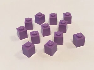 100 % Real Lego 3005 Medium Lavender 1 X 1 Bricks 12 Piece Lot Brand New - Picture 1 of 1
