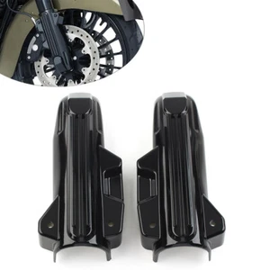 For Harley FLHR Electra Glide Road King 2014-2021 Lower Fork Covers Pair Black - Picture 1 of 5