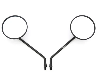 Juego/par de espejos retrovisores universales negros para motocicleta - 10 mm x 1,25 Honda Kawasaki Suzuki Foto 1 de 2