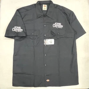 King Crimson Tour 2016 Dickies Work Shirt Black Size Large NWT Short Sleeve - Picture 1 of 12