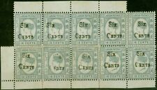 Labuan 1892 6c on 16c Grey SG50 Complete Sheet of 10 Fine Unused Scarce