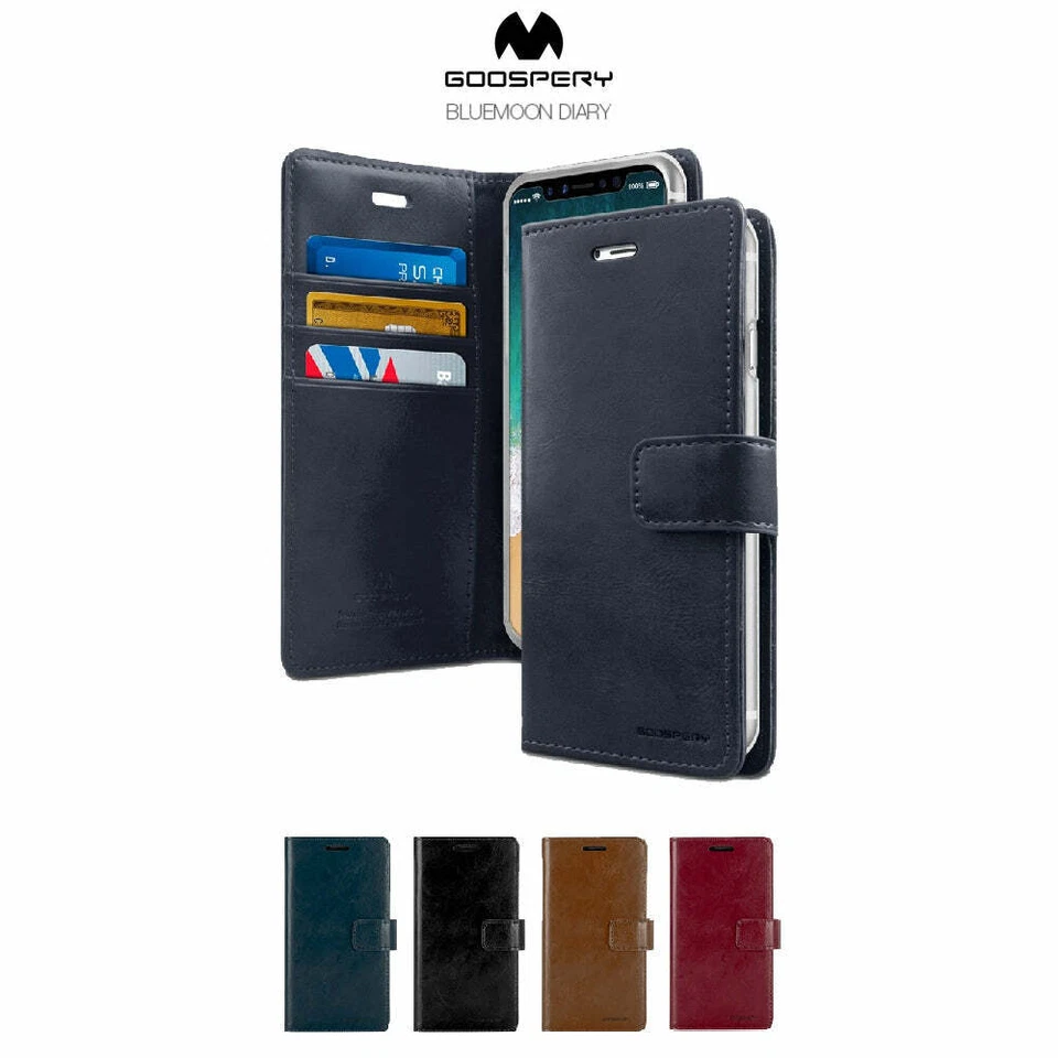 Goospery Bluemoon Diary Wallet Case With Card Slots for Samsung Galaxy Note 9 - Image 1 of 4