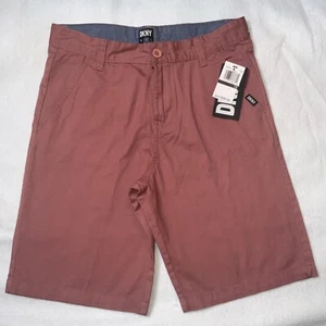 DKNY Boys Dull Red Chino Shorts Size 16 New - Picture 1 of 7