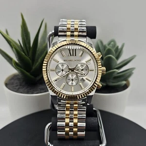 Michael Kors MK8344 Lexington Herrenuhr Silber & Gold Armband Silver Dial - Bild 1 von 5