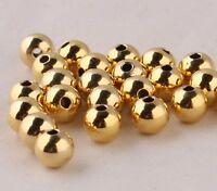 4mm Lucky Loose Beads Pendant Fine 14K Solid Yellow Gold Beads 1PCS Only 
