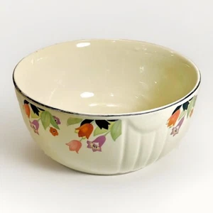 Vintage 30er Jahre Hall Art Deco Krokus 7,5" Rühr-/Servierschüssel - Bild 1 von 10