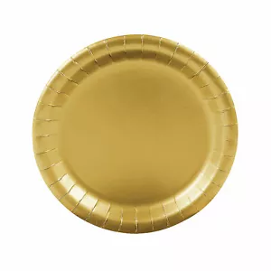 Metallic Gold Paper Dinner Plates, 24 Ct., Party Supplies, 24 Pieces - Picture 1 of 1
