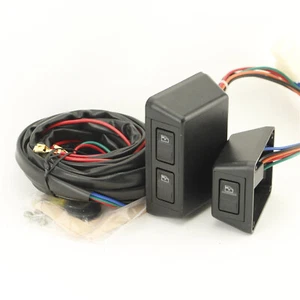 Universal 12V Power Window Switch Kit Set With Wiring Harness & Switch Holder - Picture 1 of 14