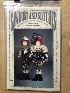 Sundust And Stitches Craft Pattern 029 Patriotic Partners Raggedy Ann Andy DollS - Picture 1 of 2