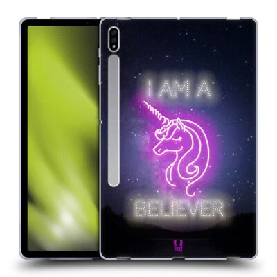 HEAD CASE DESIGNS FANCY NEON LIGHTS SOFT GEL CASE FOR SAMSUNG TABLETS 1 - Image 1 of 4