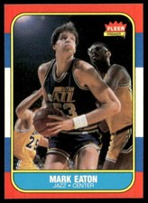 1986 Fleer #28 Mark Eaton   Basketball Utah Jazz