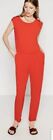 Zara Overall mit schwarzen Reißverschlussdetails leuchtend rot Damen Größe Small Neu mit Etikett