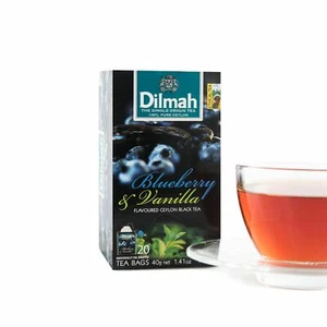 Dilmah Ceylon Tee, Heidelbeere und Vanille aromatisiert 20 Teebeutel 04 Packungen - Bild 1 von 3