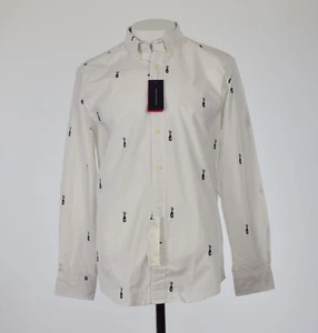 Camisa Tommy Hilfiger Para Hombres Blanca Calce Clásico Bordada Con Botones M L 3XL - Imagen 1 de 2