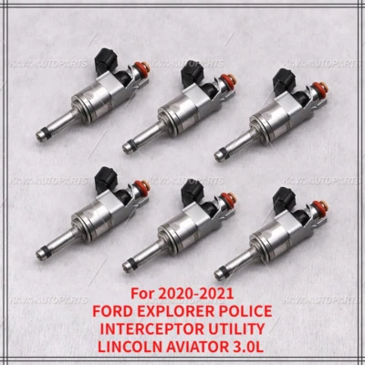 Juego de 6 inyectores de combustible para Ford Explorer Police Interceptor 2020 2021 utilitario 3,0 L Foto 1 de 4