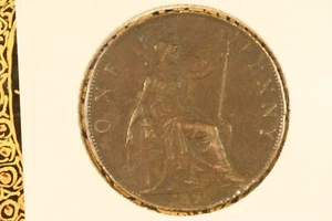 1896 - UK British Penny - Some Corrosion / aEF - Picture 1 of 2