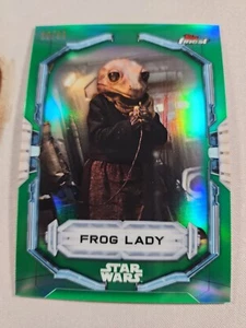 Topps Finest 2022 STAR WARS CARD Green Refractor FROG LADY /99 - Picture 1 of 3