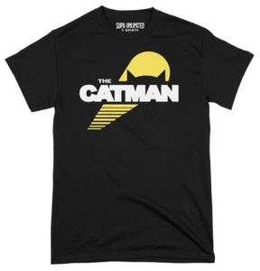 Funny Animal Pet The Catman Cat Lover Humor Gift Men's Black Adult T-Shirt Tee - Picture 1 of 8