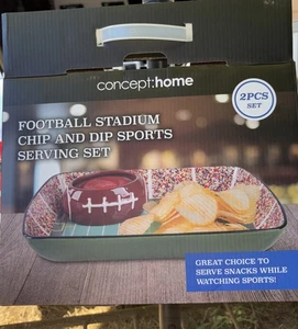 JUEGO DEPORTIVO CHIP DIP ESTADIO DE FÚTBOL AMERICANO PLATO DE LA NFL - ¡NUEVO! - Imagen 1 de 5