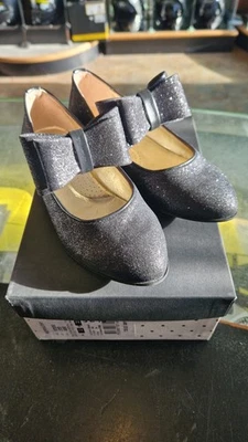 Monnalisa Ballerina sandalo slip on microglitter nero - bambino taglia 32 ( UK 13) - Immagine 1 di 4