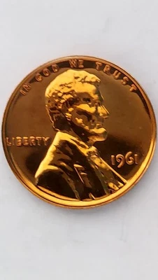 1961 United States Proof Lincoln Head Cent - Image 1 of 2