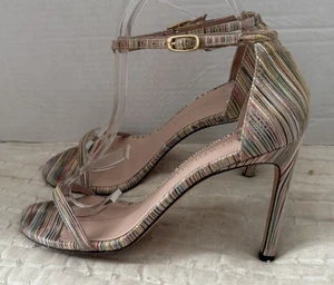 Stuart Weitzman Multicolor Leather Razzle Sandals Size 7.5 - Picture 1 of 5