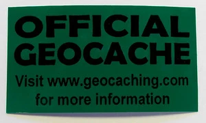 3 x Cache stickers for Geocaching black print on green sticker - Picture 1 of 1