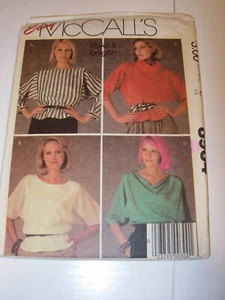 MUJER SIN CORTAR MCCALLS 8964 PATRÓN DE COSTURA BLUSA CAMISA TOP MANGA DOLMAN TALLA L - Imagen 1 de 3