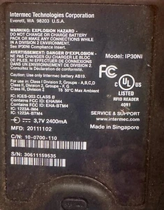 Scanner de codes-barres INTERMEC CK3NI avec gâchette RFID IP30, STYLET ET BATTERIE AB17 - Photo 1/7