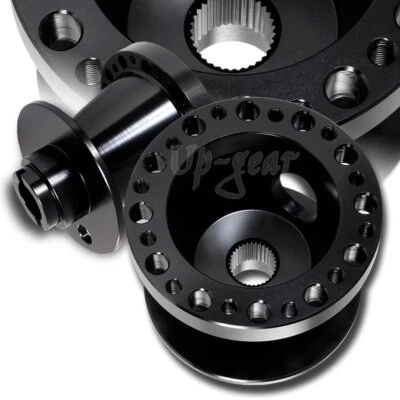 Adaptador de cubo de 6 orificios para volante de aluminio negro Honda Prelude T6061 1992-1996 Foto 1 de 3