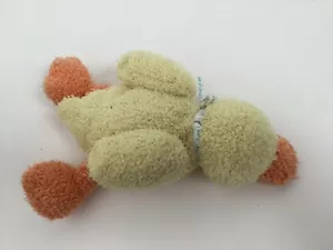 Carters Starters Yellow Plush Beanie Duck Baby Toy Satin Ribbon 8 Inch Shaggy - Picture 1 of 5