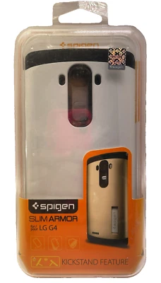 Custodia Spigen Slim Armor Con Supporto Per LG G4 - Bianco Shimmery - Immagine 1 di 4
