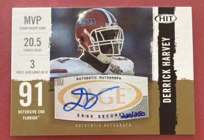 2008  Hit Derrick Harvey RC Auto Autograph  /250 - Image 1 of 2