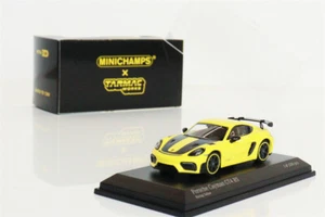 MINICHAMPS x Tarmac Works 1:64 Cayman GT4 RS Yellow /red limited1200 Diecast Car - Picture 1 of 12