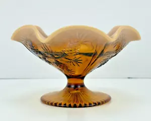 Fenton Cameo Opalescent Pineapple FAGCA 1979 Pedestal Compote Candy Dish - RARE - Picture 1 of 11