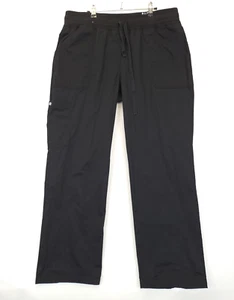 Koi Scrub Morgan Yoga Pull On Cargo Pants Women XL Tall Drawstring Black Uniform - Picture 1 of 13