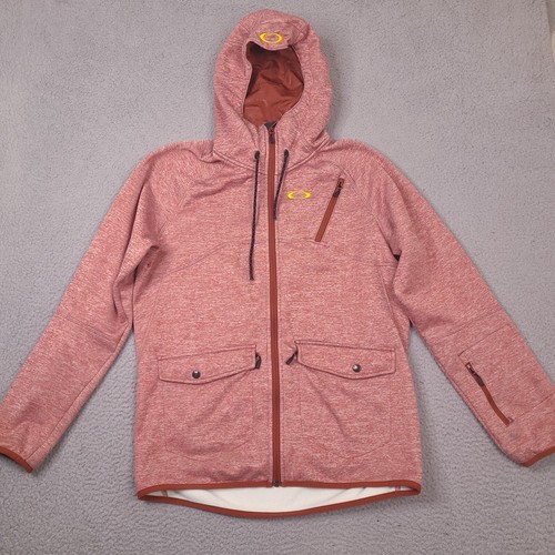 VETEMENTS Oakley Fuel Tank Felpa con Cappuccio Giacca Uomo Grande Rosso Heathered Foderato in Pile