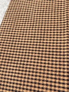 Brown & Black Gingham Cotton Fabric 3/4 yard x 36" Crafting Quilting Sewing - Picture 1 of 6